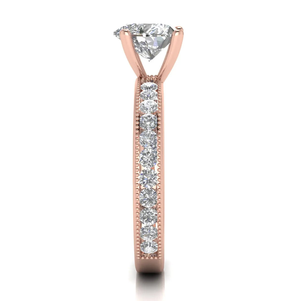 Vintage-Inspired Accent Solitaire Ring