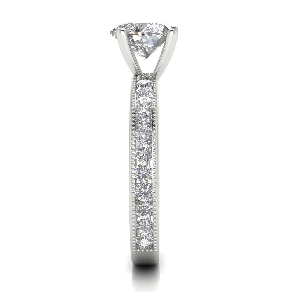 Vintage-Inspired Accent Solitaire Ring