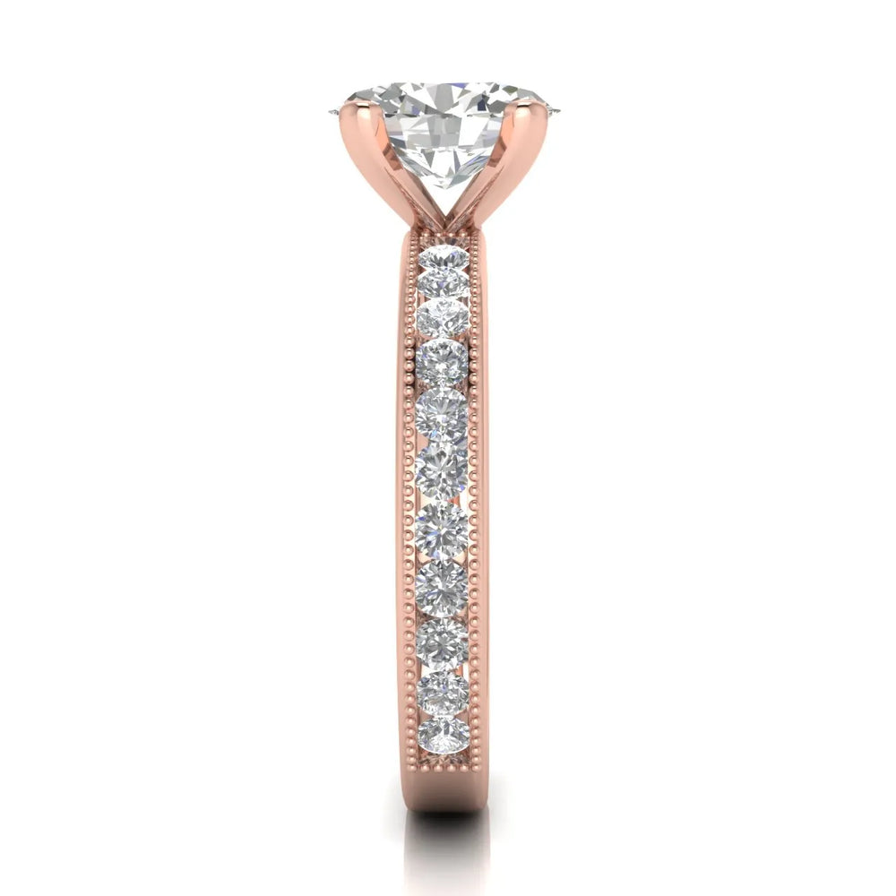 Vintage-Inspired Accent Solitaire Ring