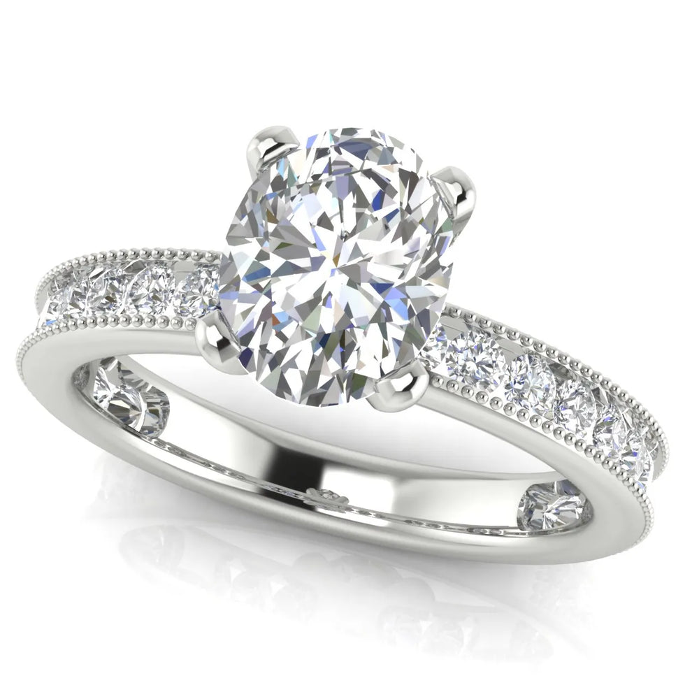 Vintage-Inspired Accent Solitaire Ring