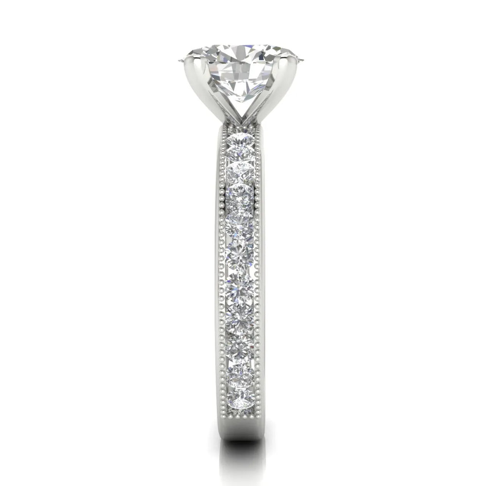 Vintage-Inspired Accent Solitaire Ring