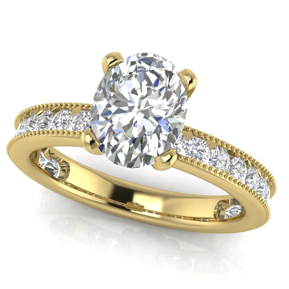 Vintage-Inspired Accent Solitaire Ring
