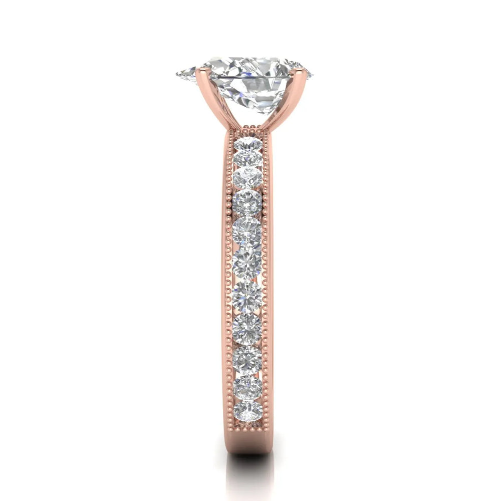 Vintage-Inspired Accent Solitaire Ring