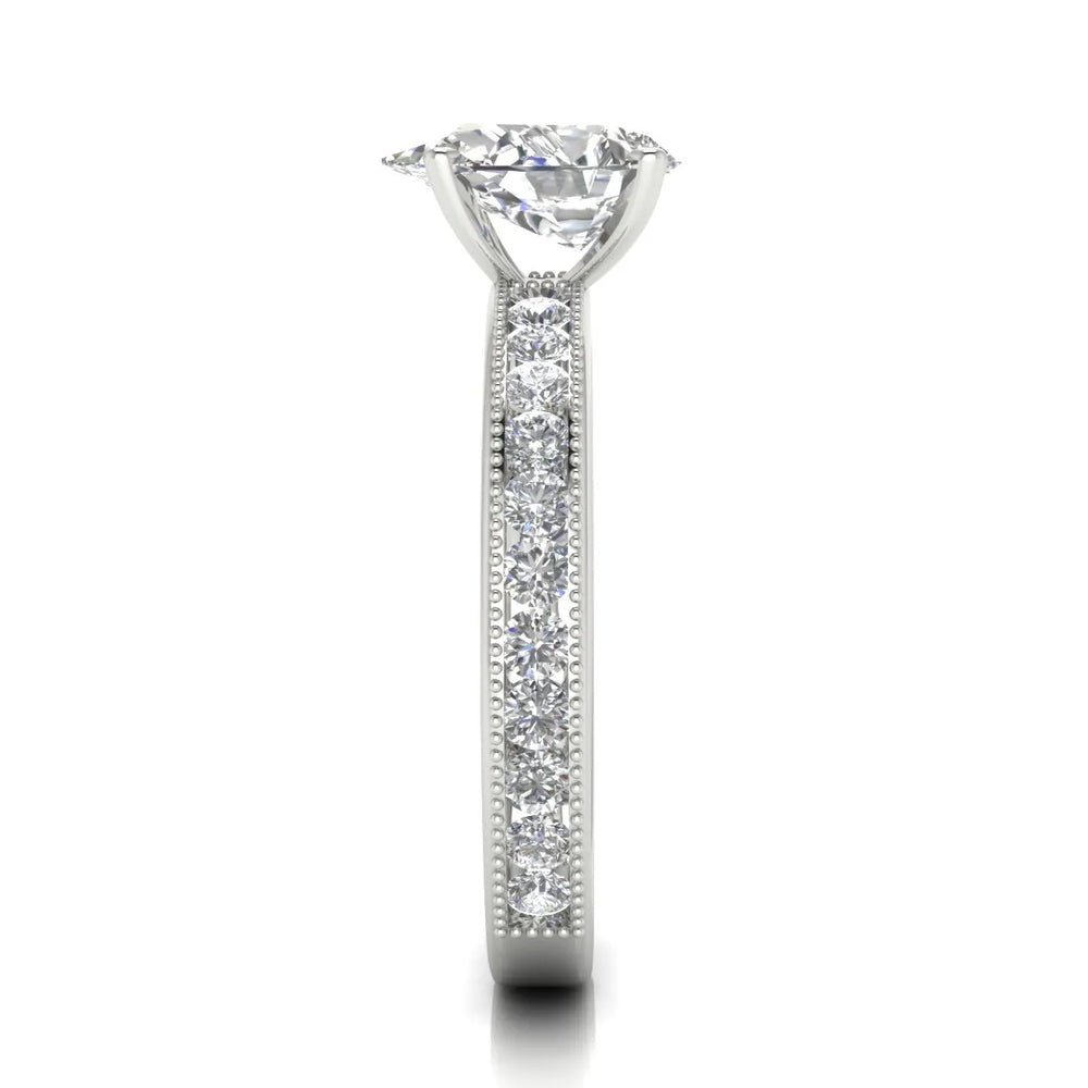 Vintage-Inspired Accent Solitaire Ring