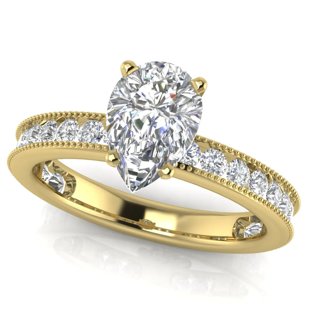 Vintage-Inspired Accent Solitaire Ring