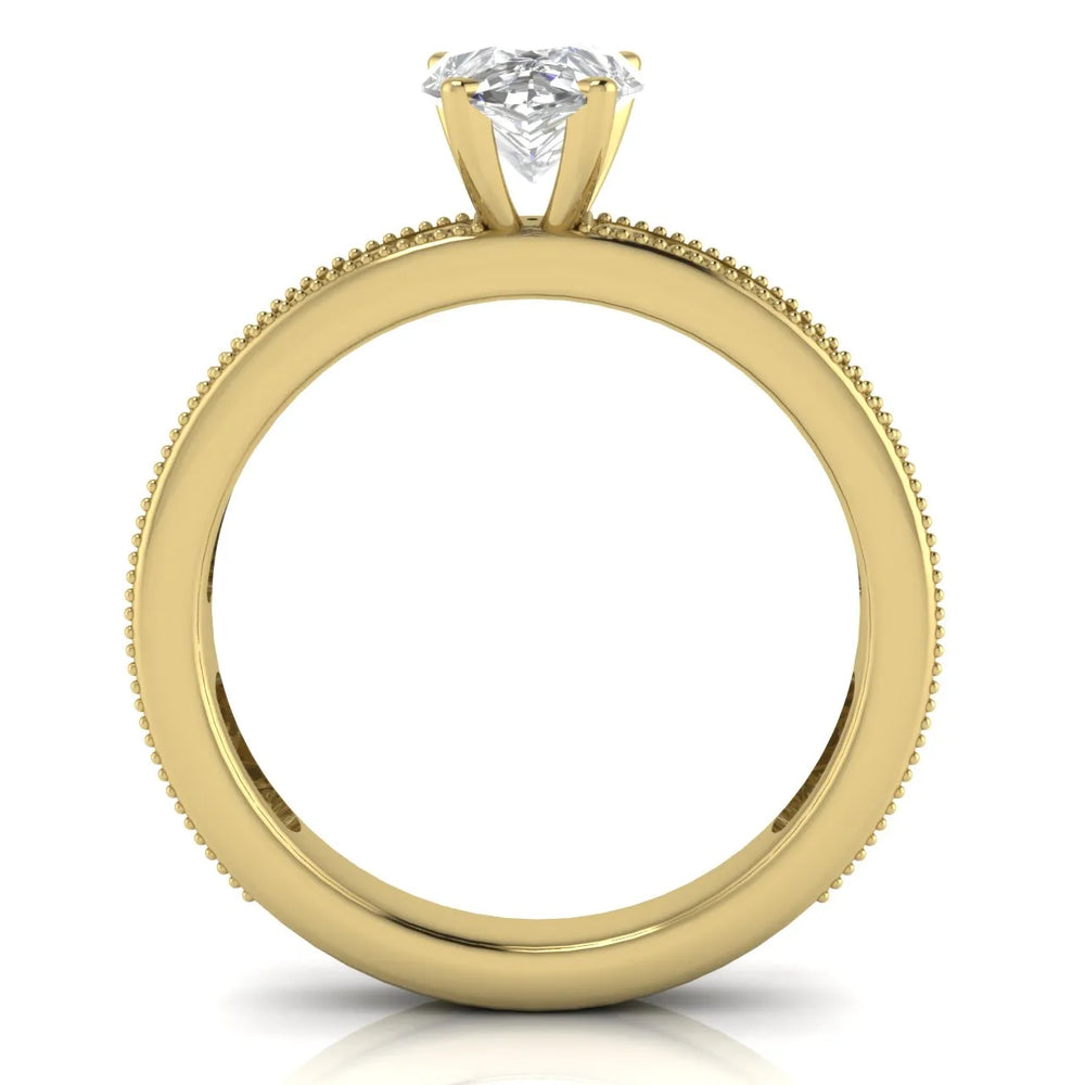 Vintage-Inspired Accent Solitaire Ring