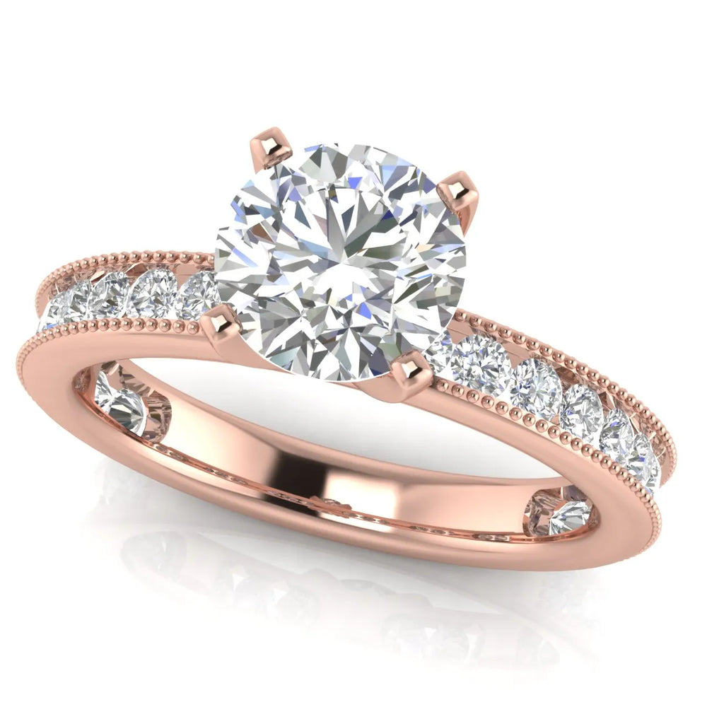 Vintage-Inspired Accent Solitaire Ring