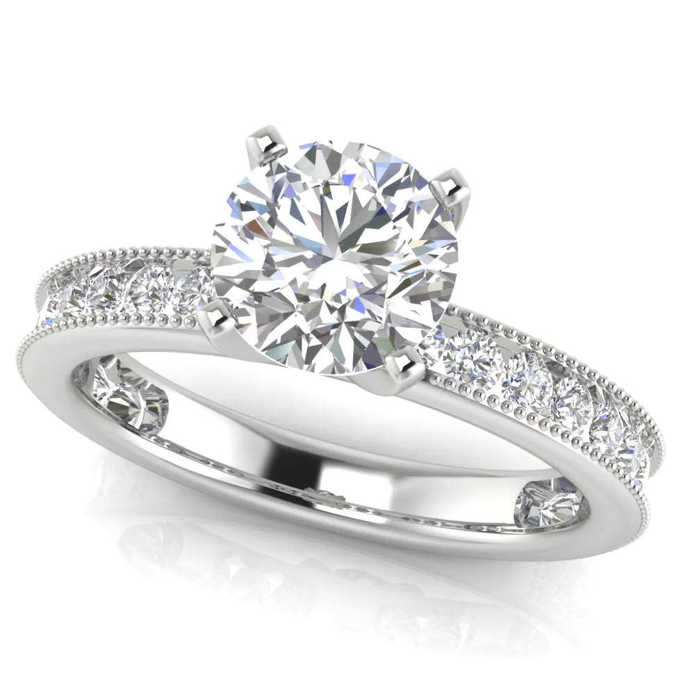 Vintage-Inspired Accent Solitaire Ring