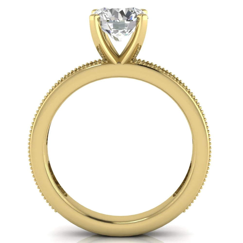 Vintage-Inspired Accent Solitaire Ring
