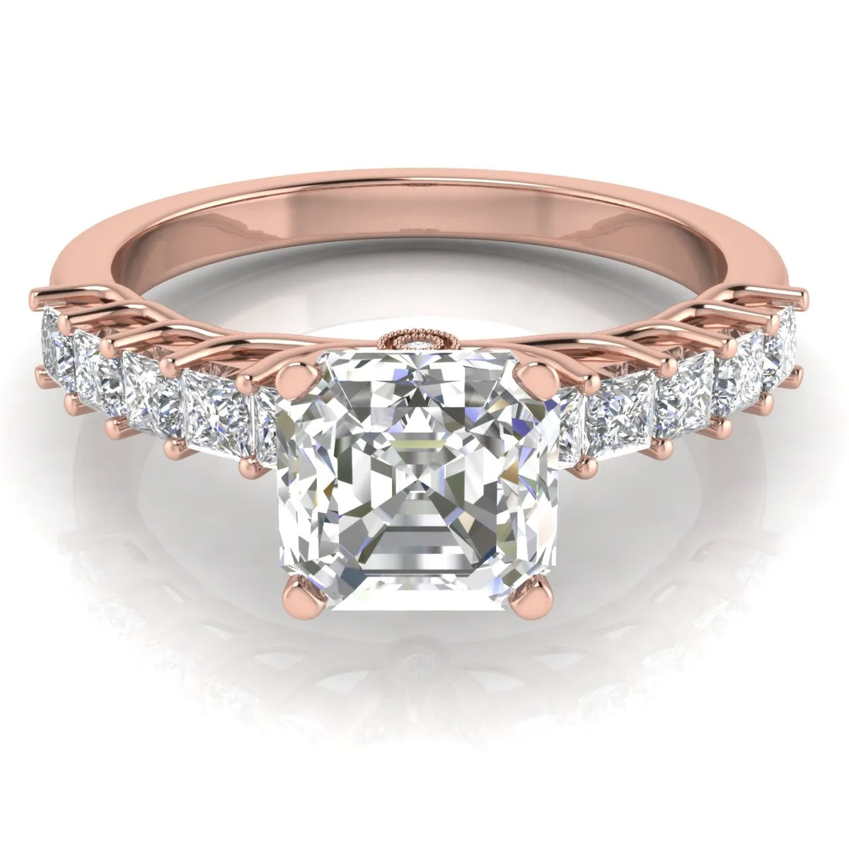 Vintage-Inspired Accent Engagement Ring