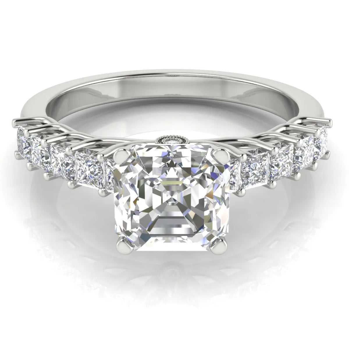 Vintage-Inspired Accent Engagement Ring