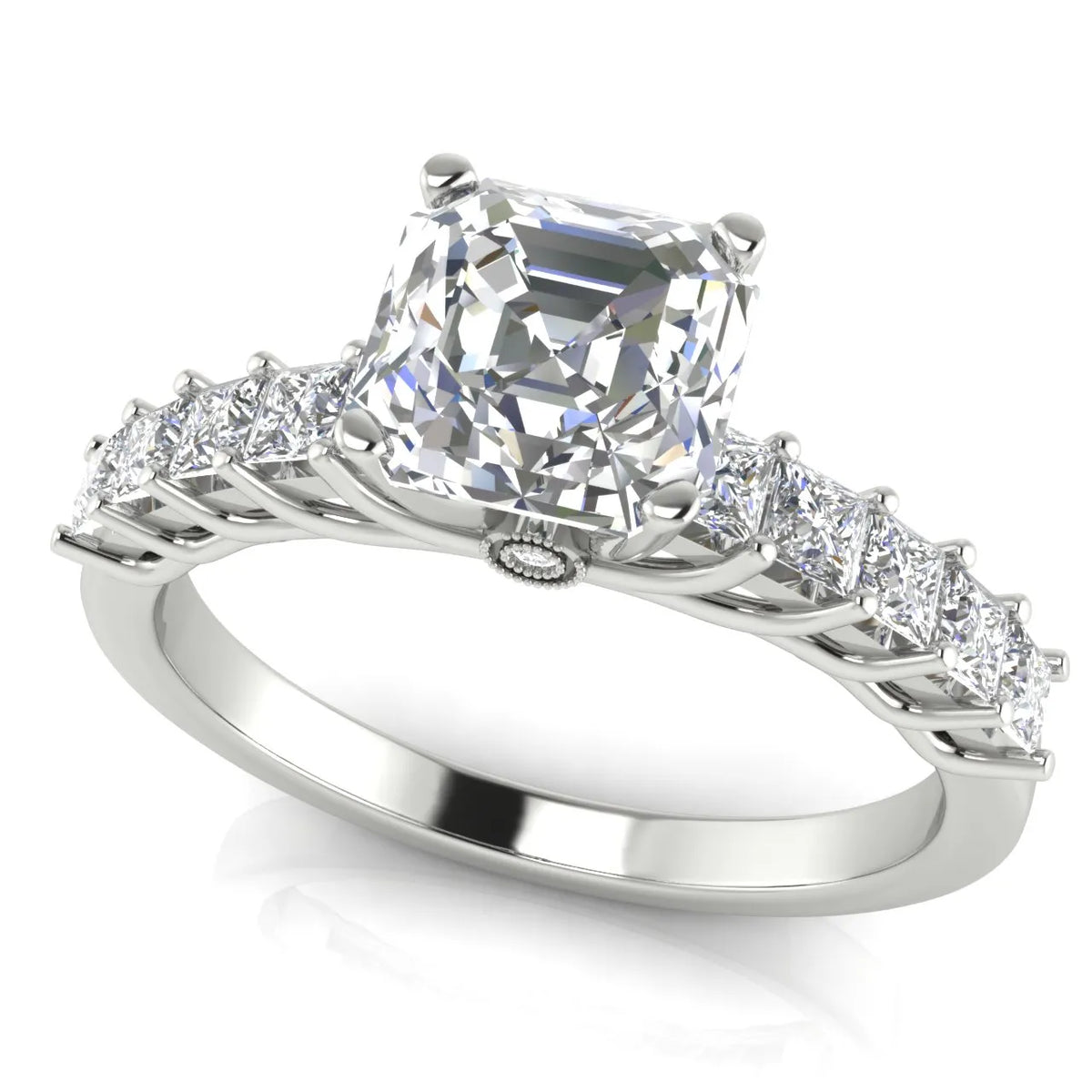 Vintage-Inspired Accent Engagement Ring