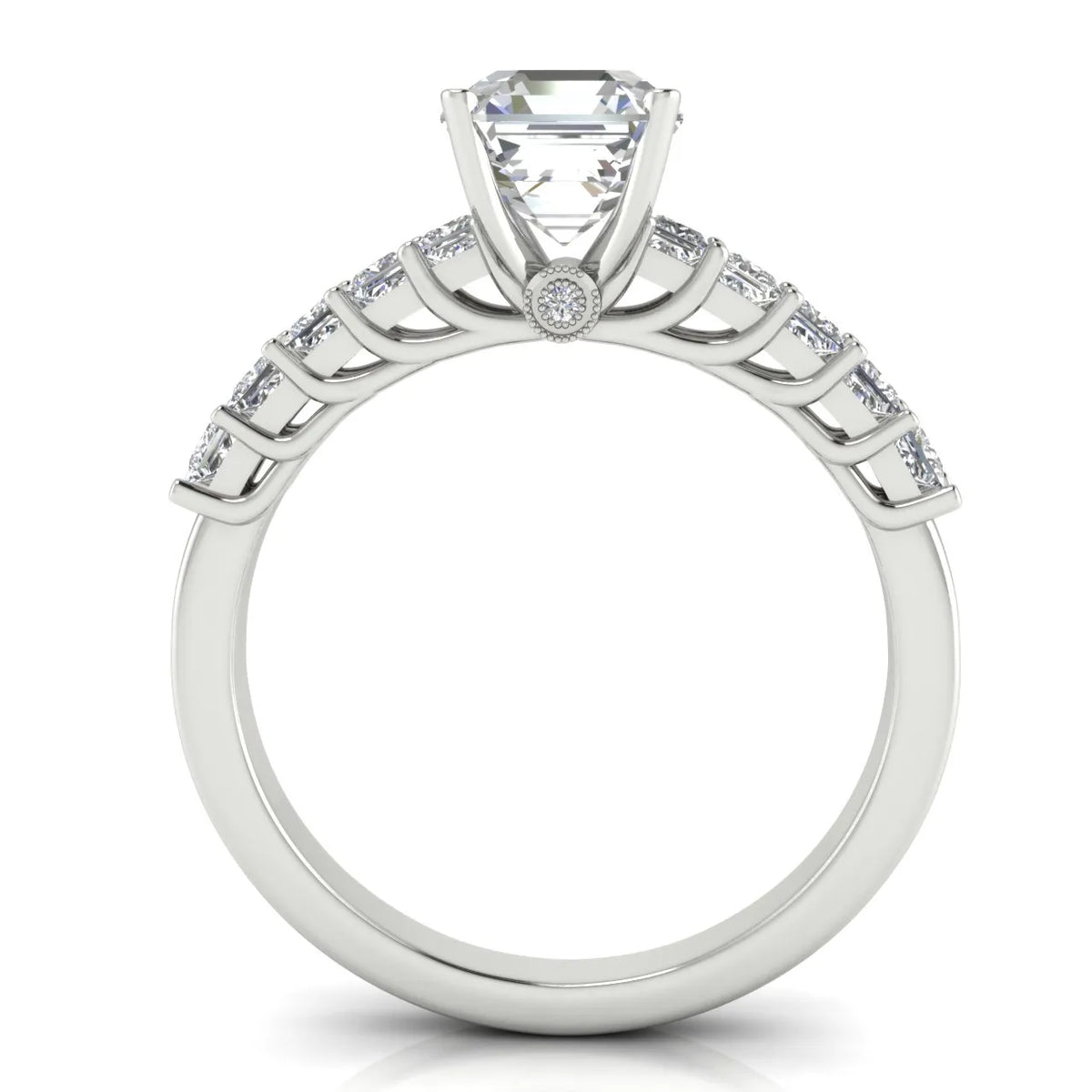 Vintage-Inspired Accent Engagement Ring