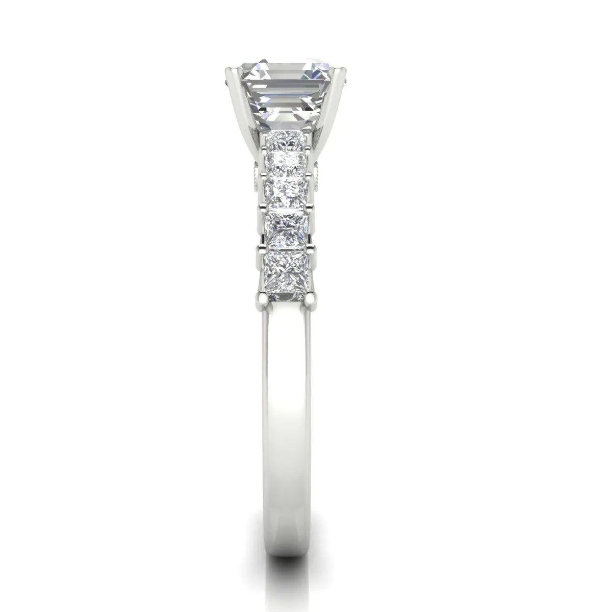 Vintage-Inspired Accent Engagement Ring