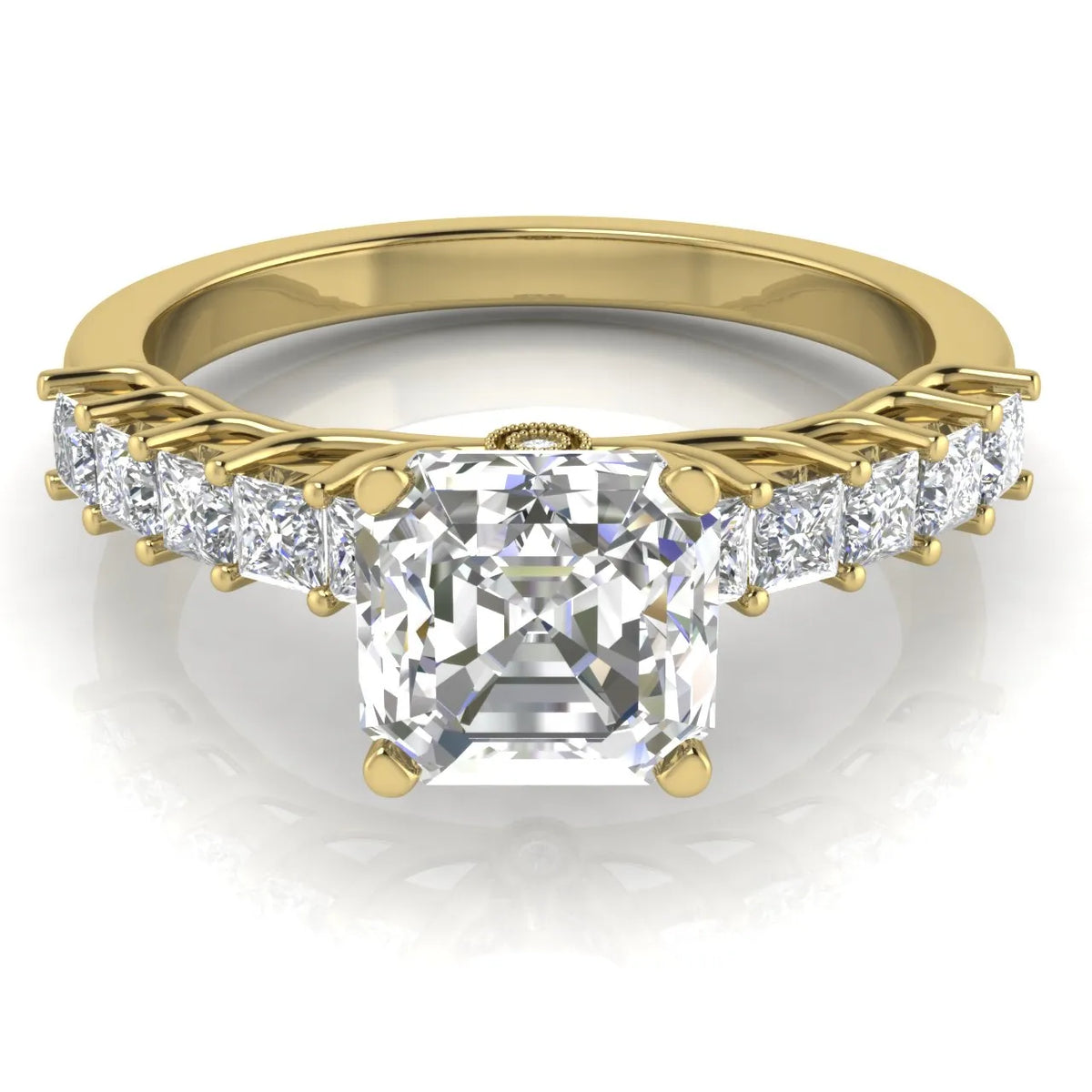 Vintage-Inspired Accent Engagement Ring