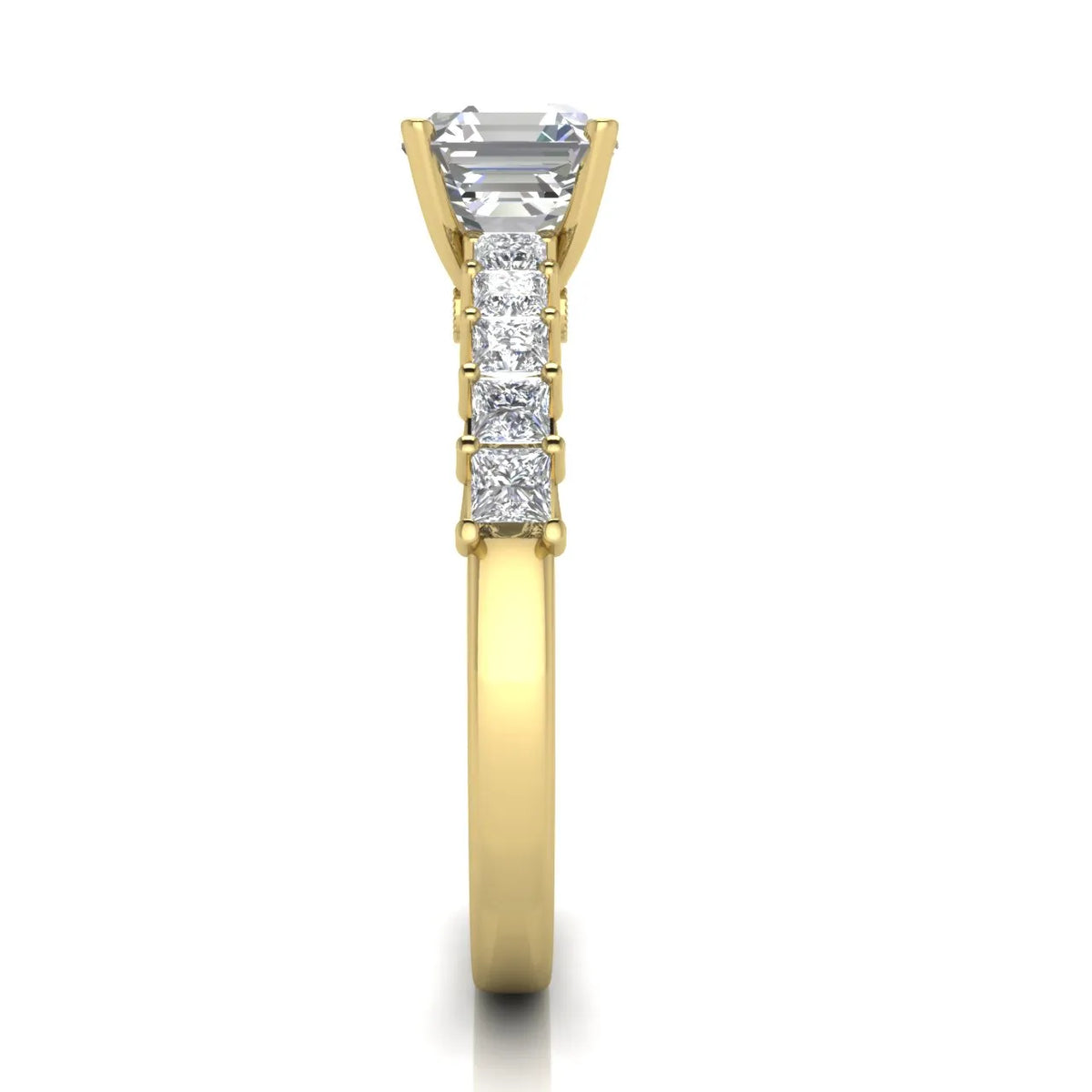 Vintage-Inspired Accent Engagement Ring