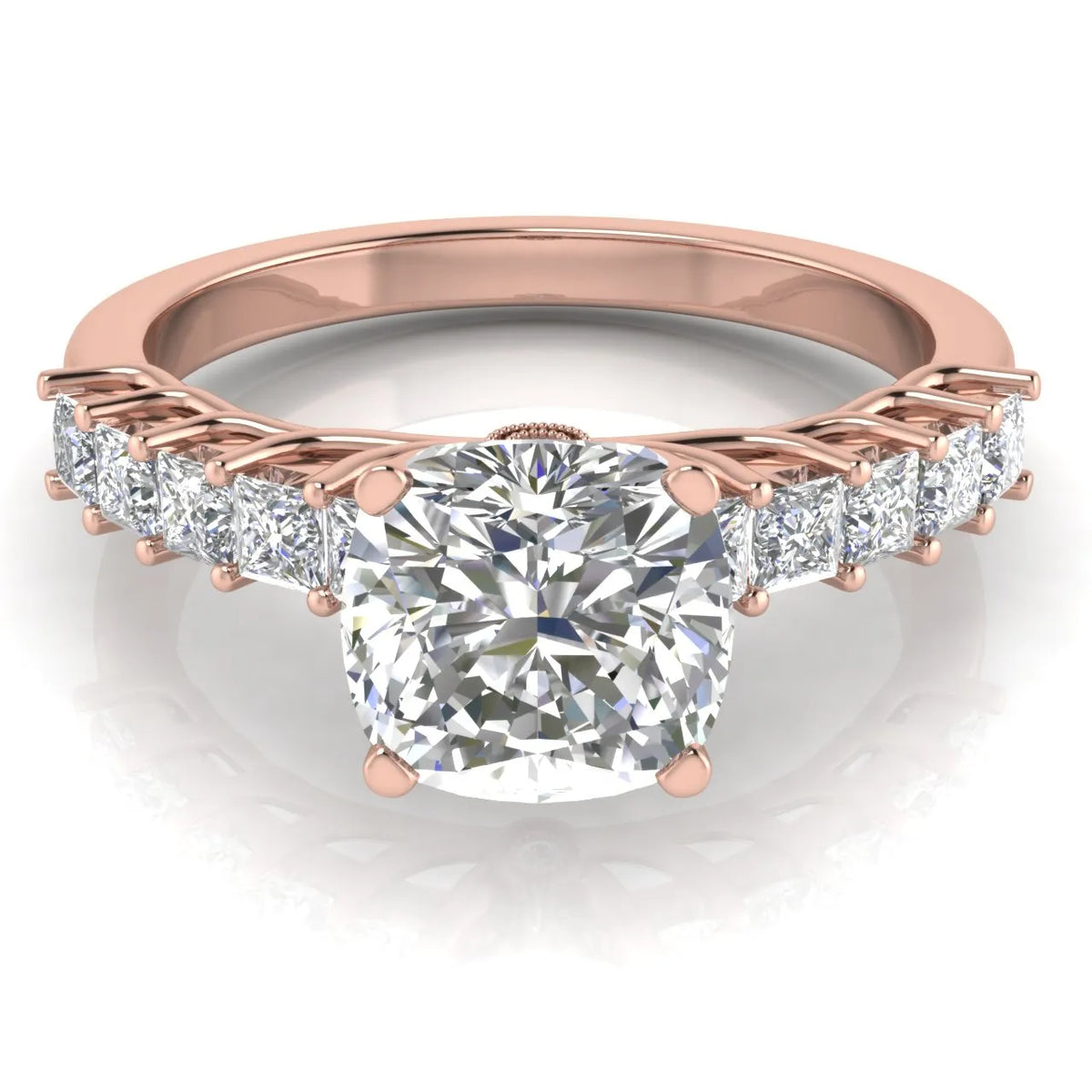 Vintage-Inspired Accent Engagement Ring