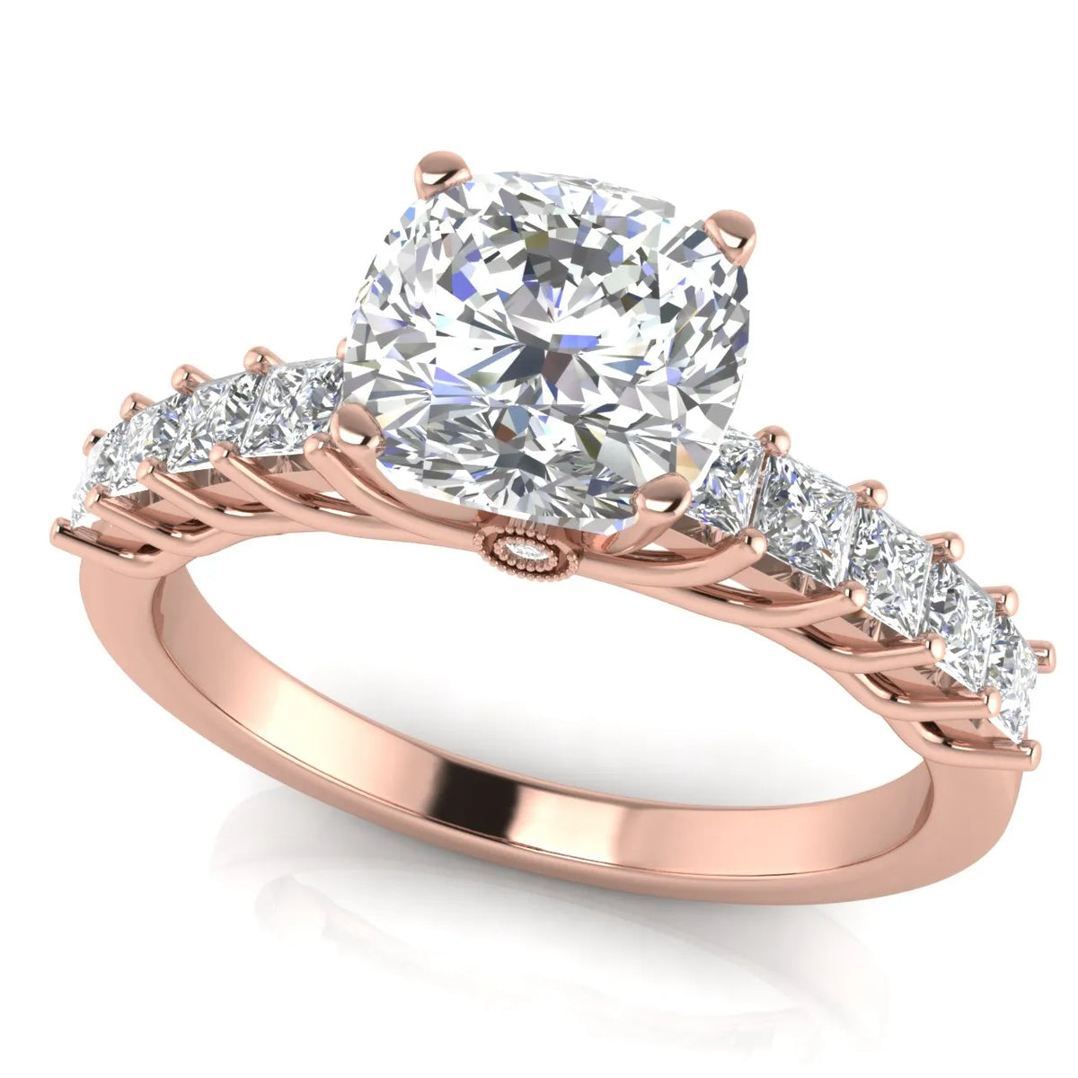 Vintage-Inspired Accent Engagement Ring