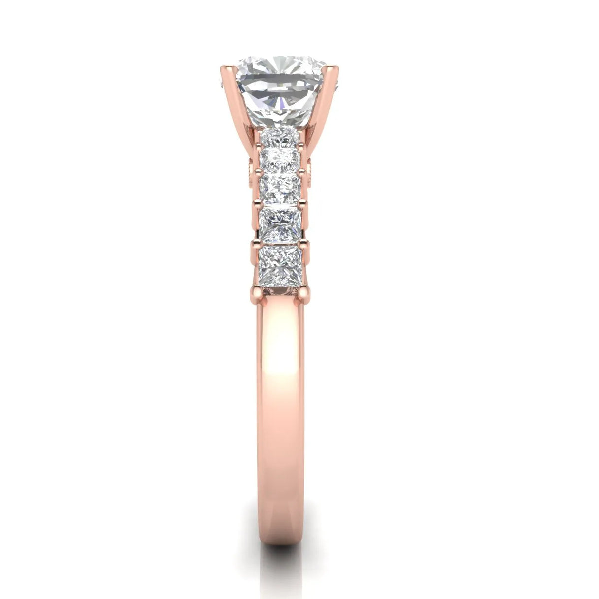 Vintage-Inspired Accent Engagement Ring