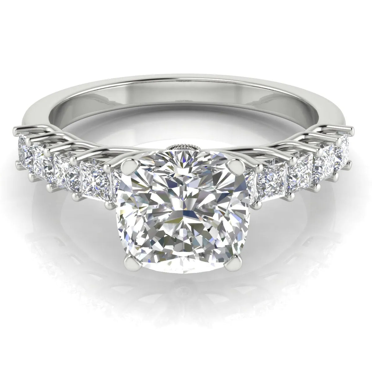 Vintage-Inspired Accent Engagement Ring