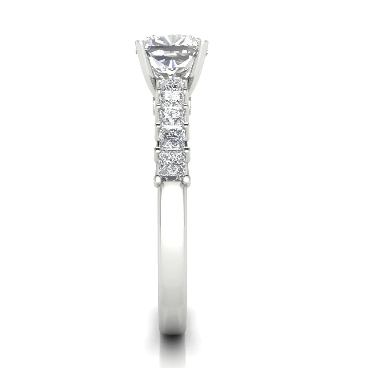 Vintage-Inspired Accent Engagement Ring