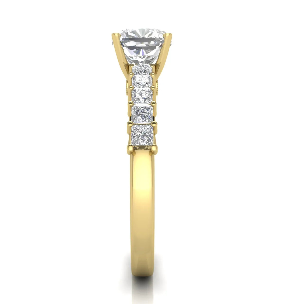 Vintage-Inspired Accent Engagement Ring