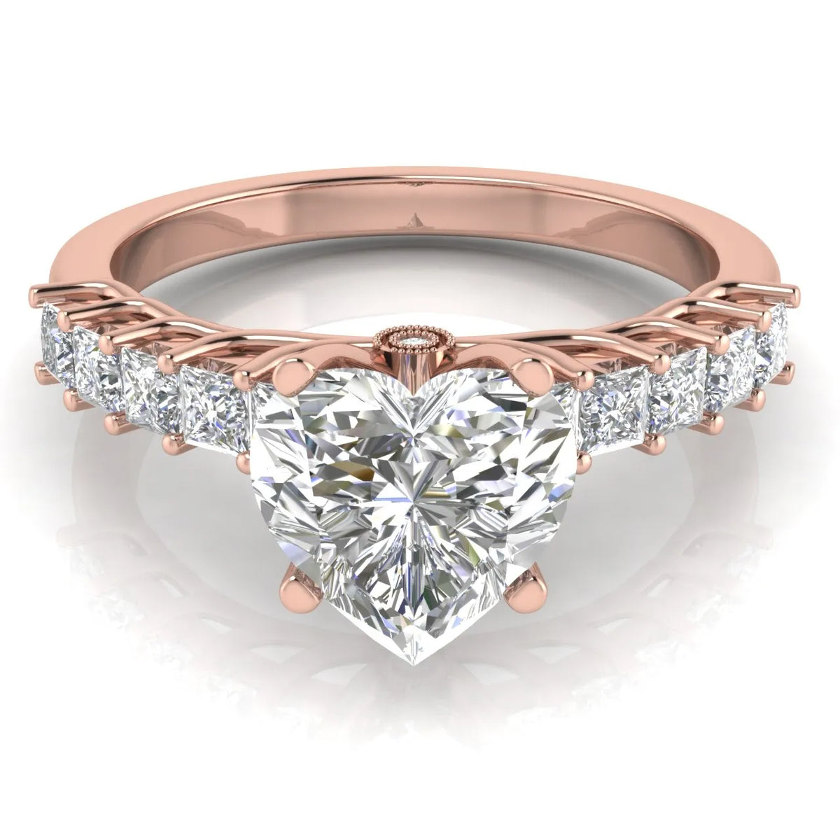 Vintage-Inspired Accent Engagement Ring