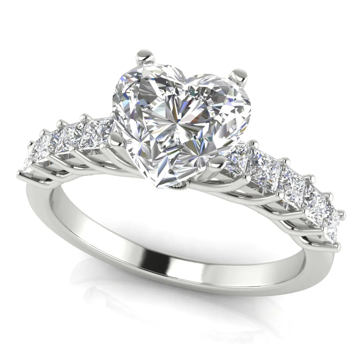 Vintage-Inspired Accent Engagement Ring