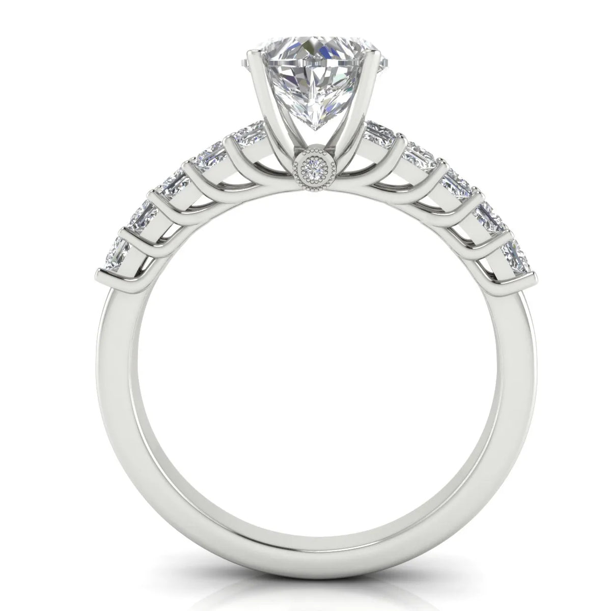 Vintage-Inspired Accent Engagement Ring