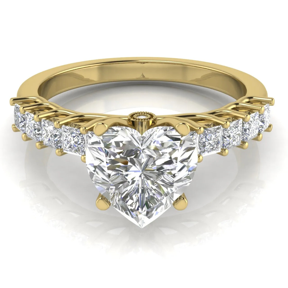 Vintage-Inspired Accent Engagement Ring