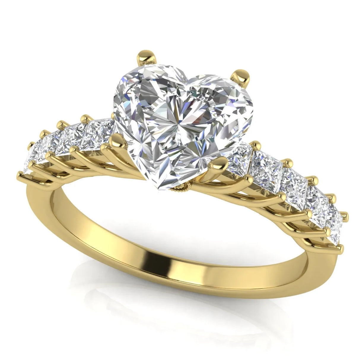 Vintage-Inspired Accent Engagement Ring