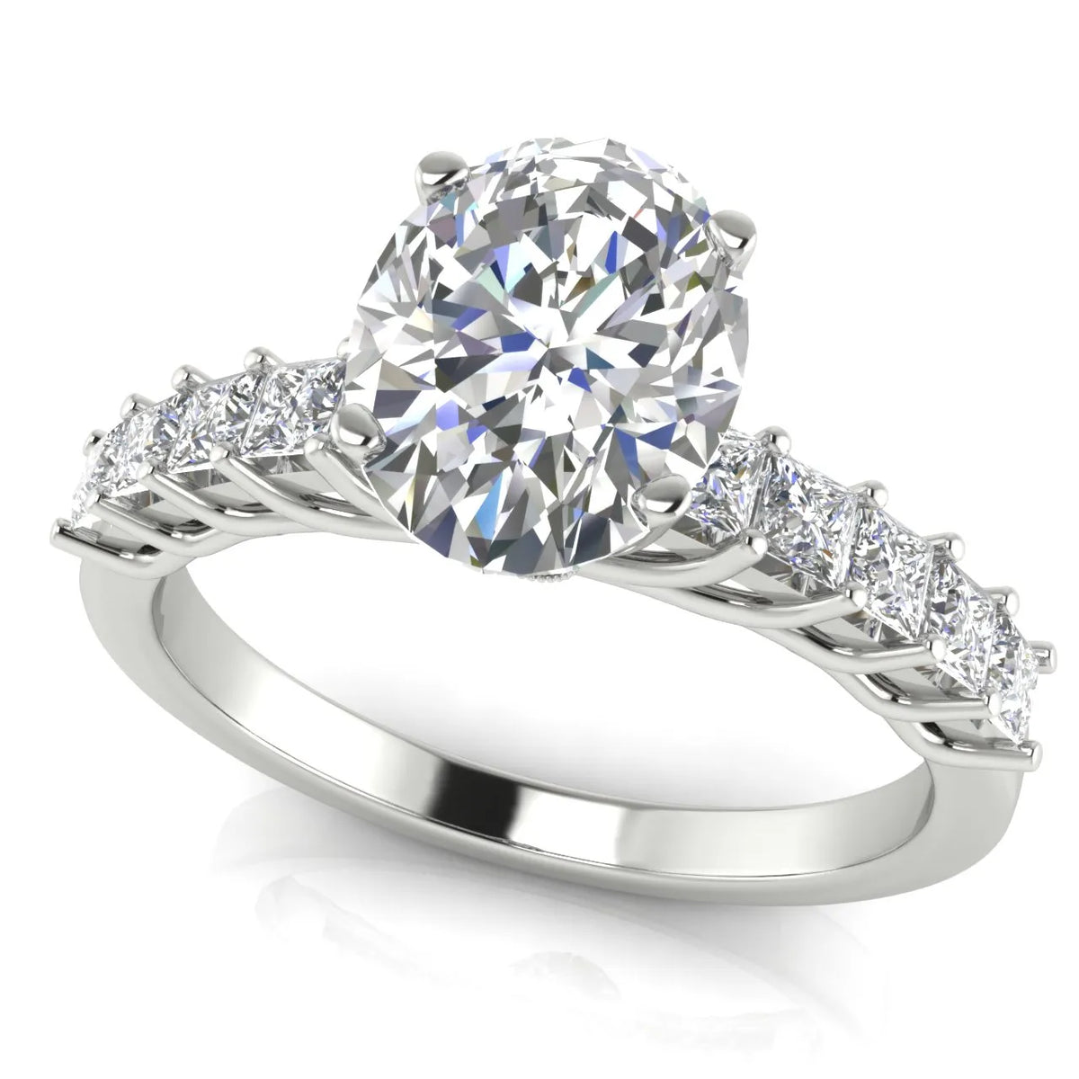 Vintage-Inspired Accent Engagement Ring