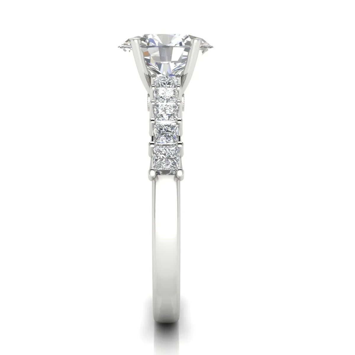 Vintage-Inspired Accent Engagement Ring