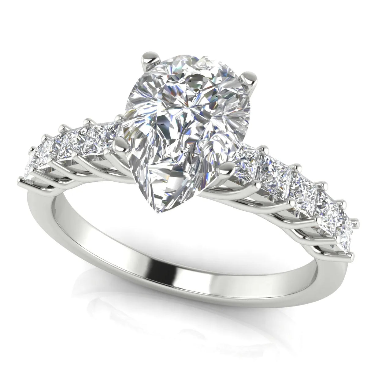 Vintage-Inspired Accent Engagement Ring