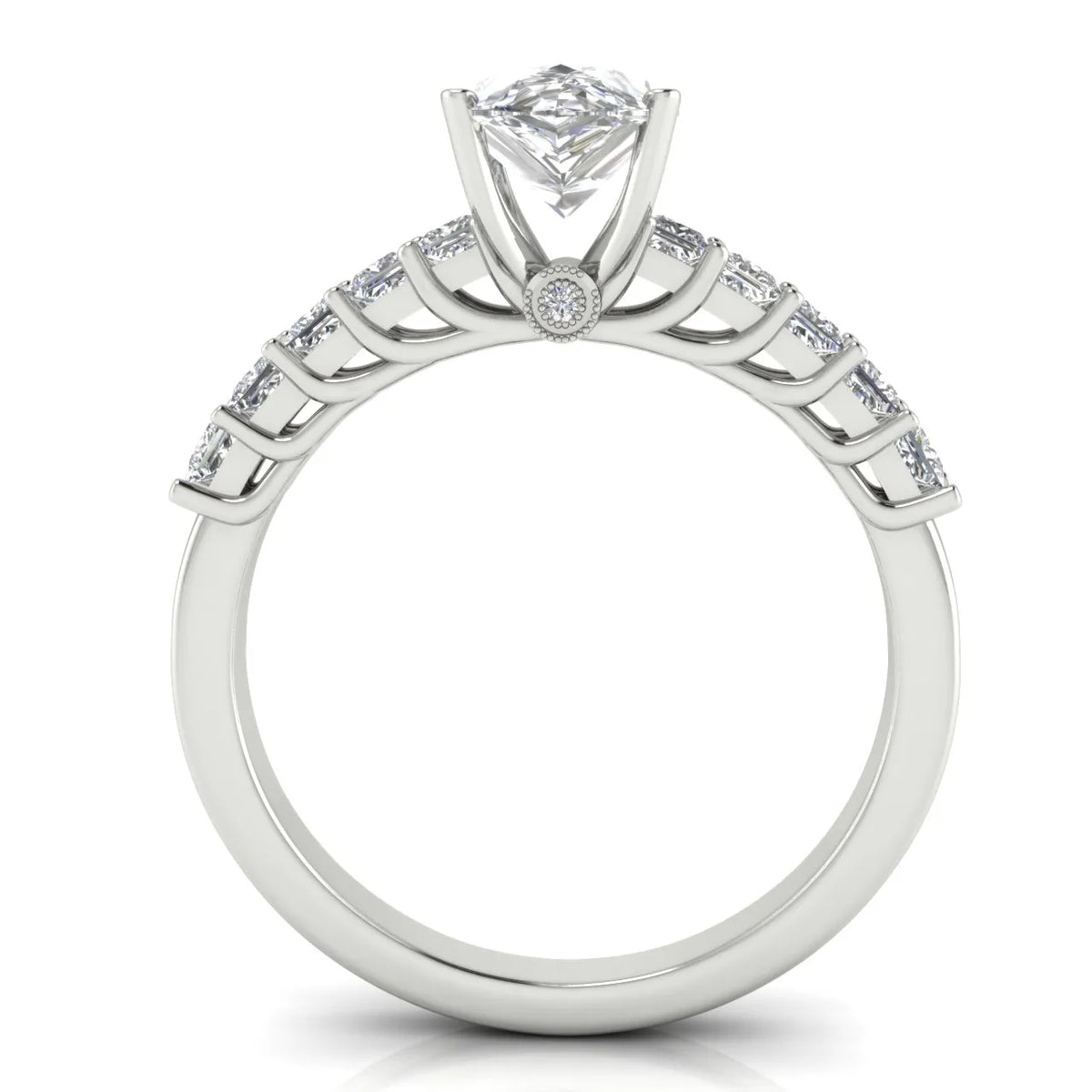 Vintage-Inspired Accent Engagement Ring