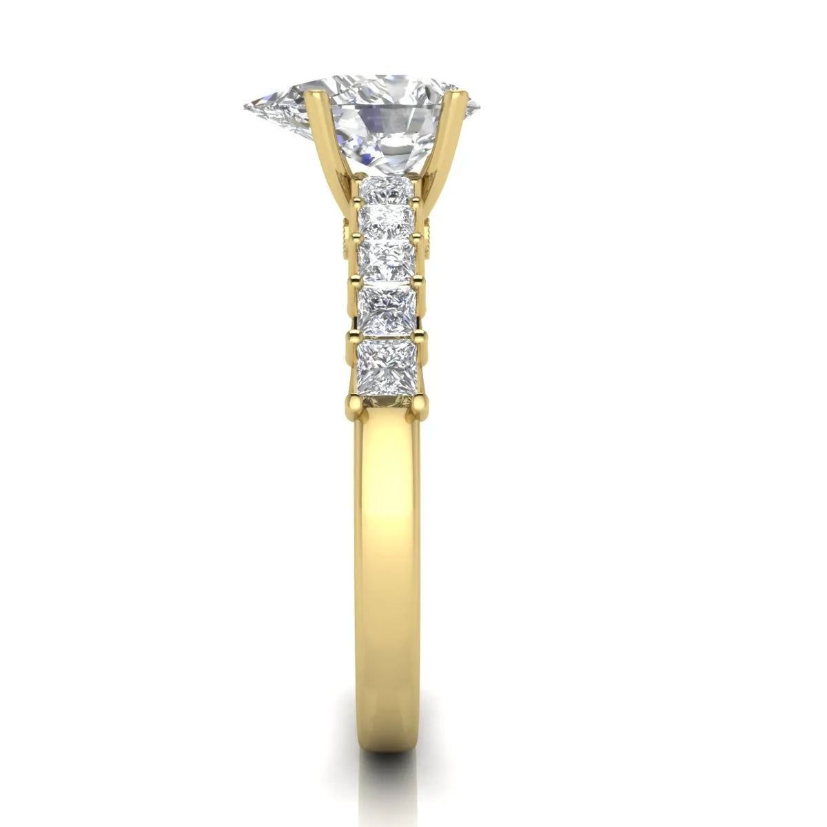 Vintage-Inspired Accent Engagement Ring