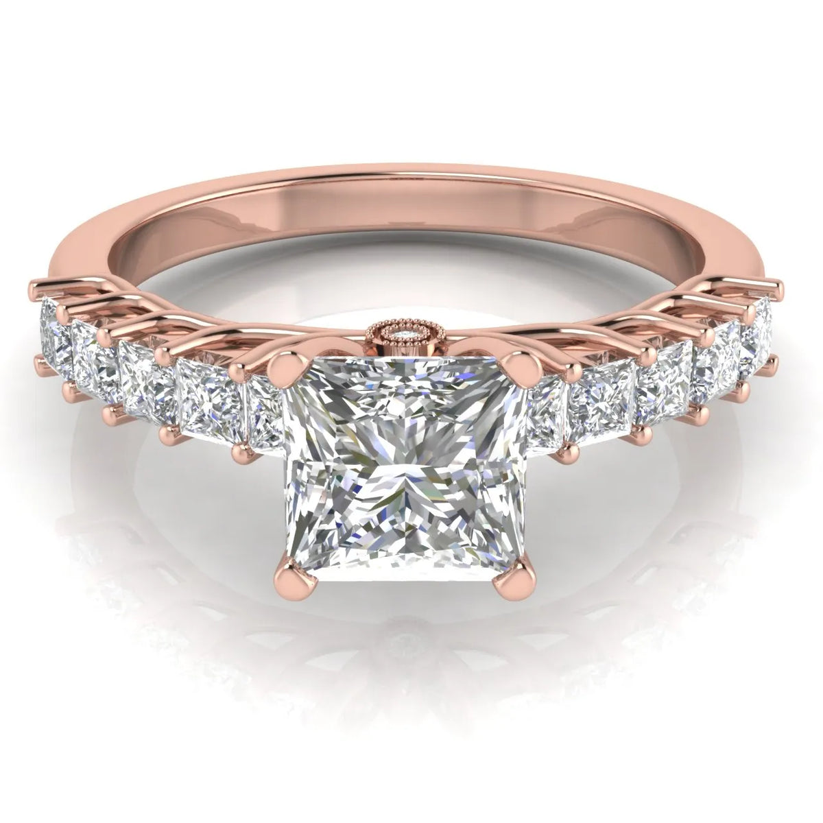 Vintage-Inspired Accent Engagement Ring