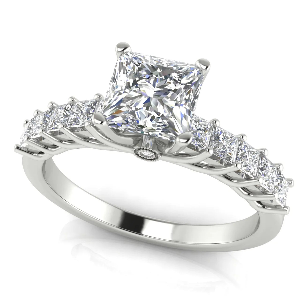 Vintage-Inspired Accent Engagement Ring