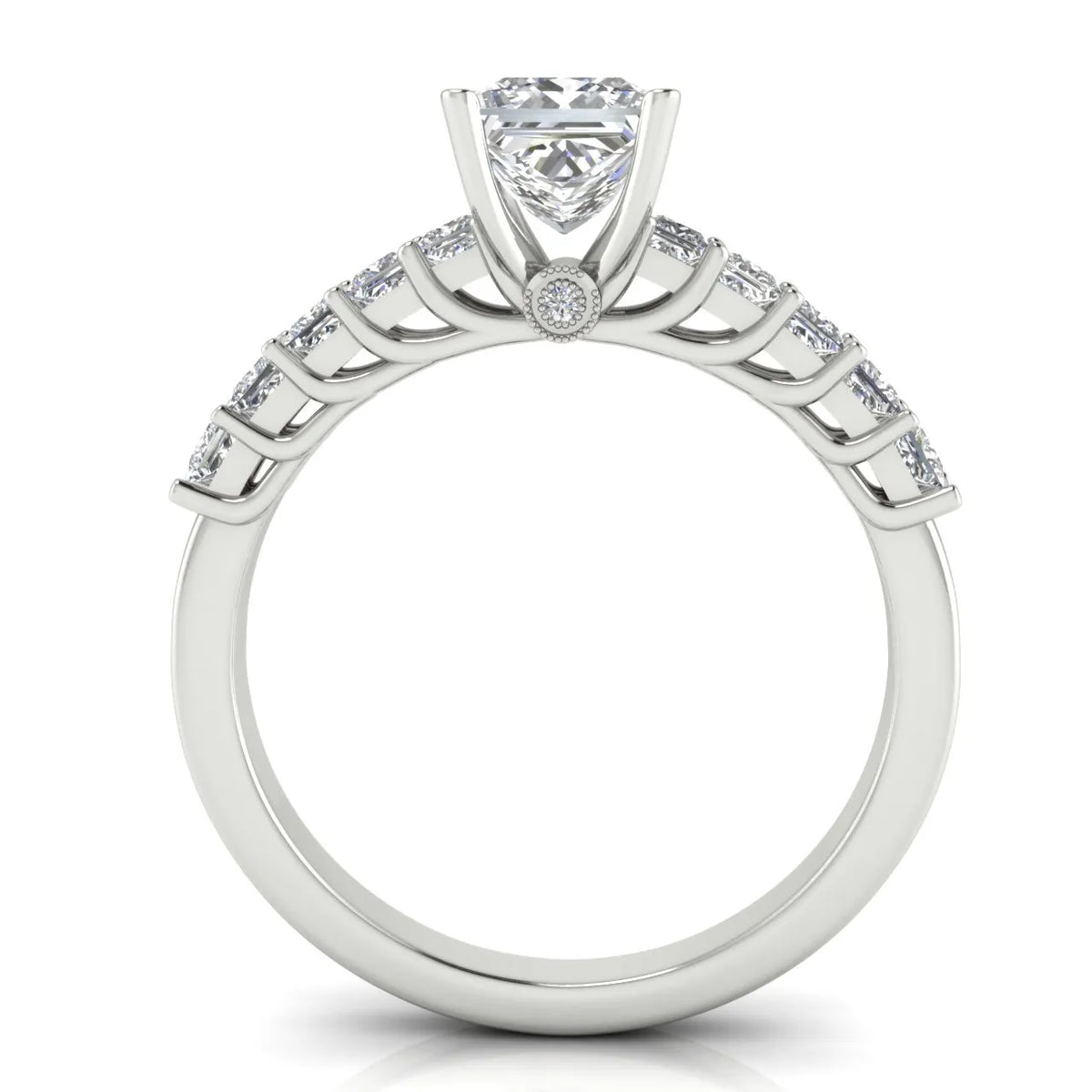 Vintage-Inspired Accent Engagement Ring