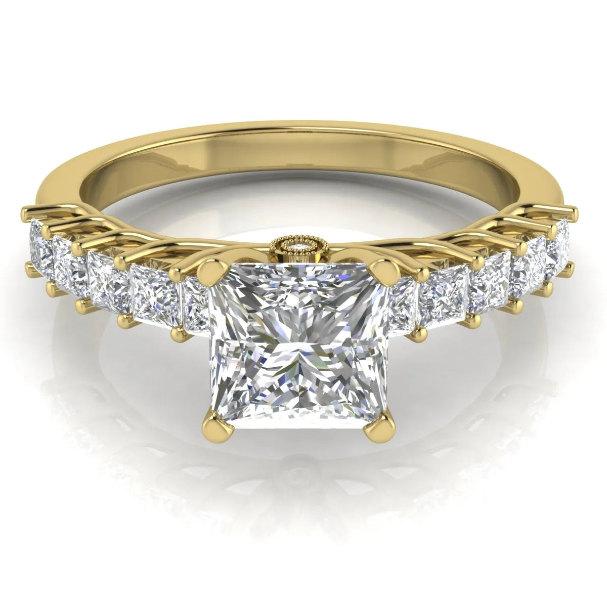 Vintage-Inspired Accent Engagement Ring