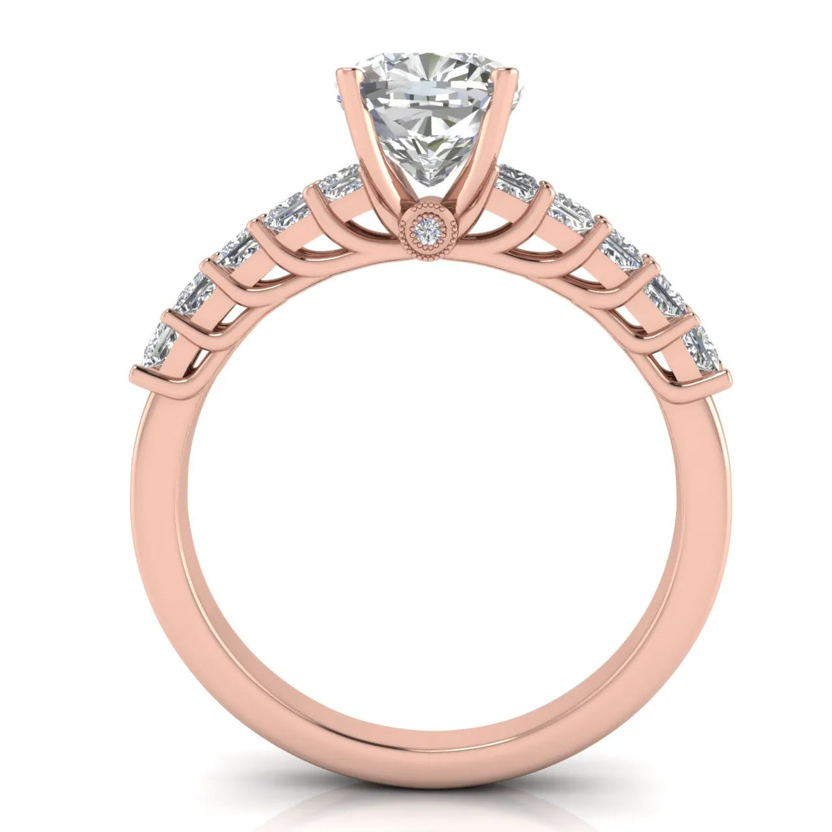 Vintage-Inspired Accent Engagement Ring