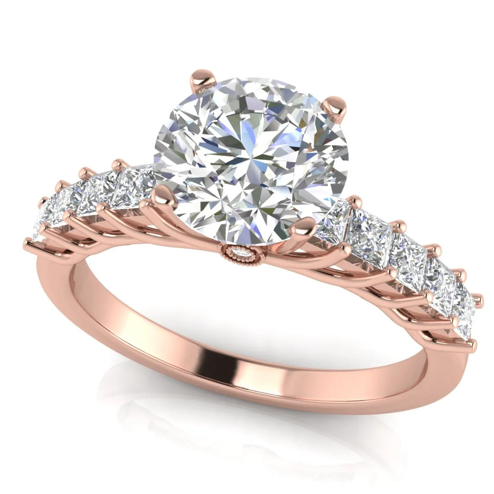 Vintage-Inspired Accent Engagement Ring