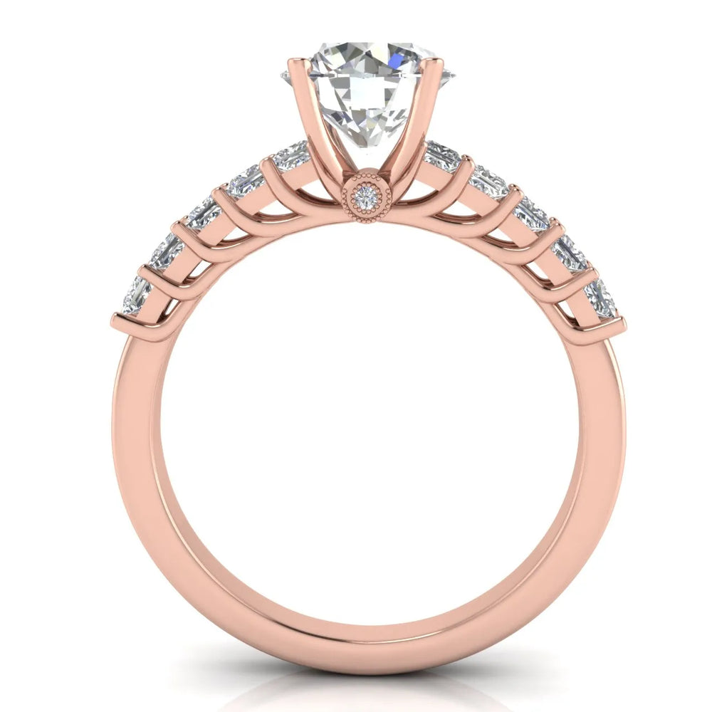 Vintage-Inspired Accent Engagement Ring