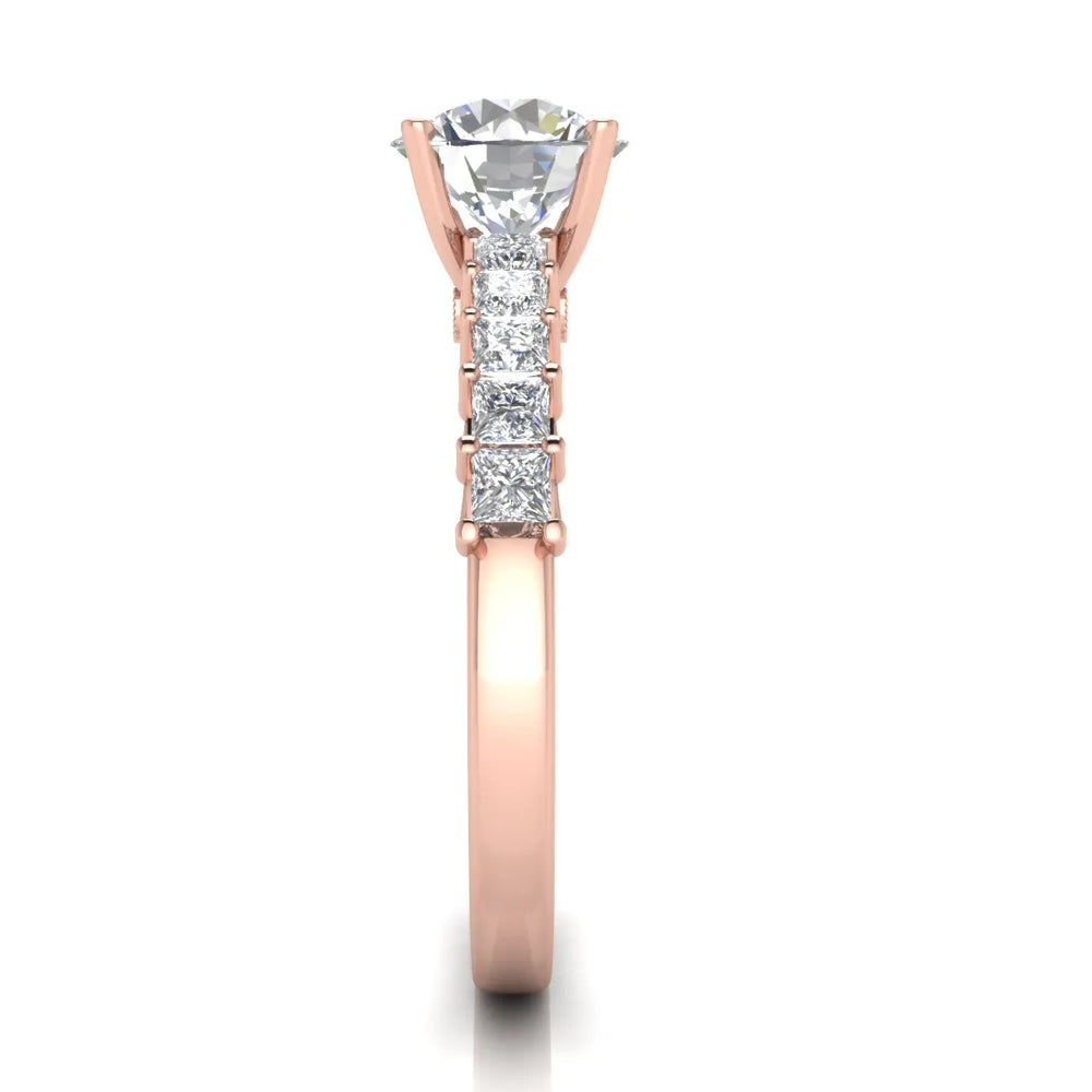 Vintage-Inspired Accent Engagement Ring