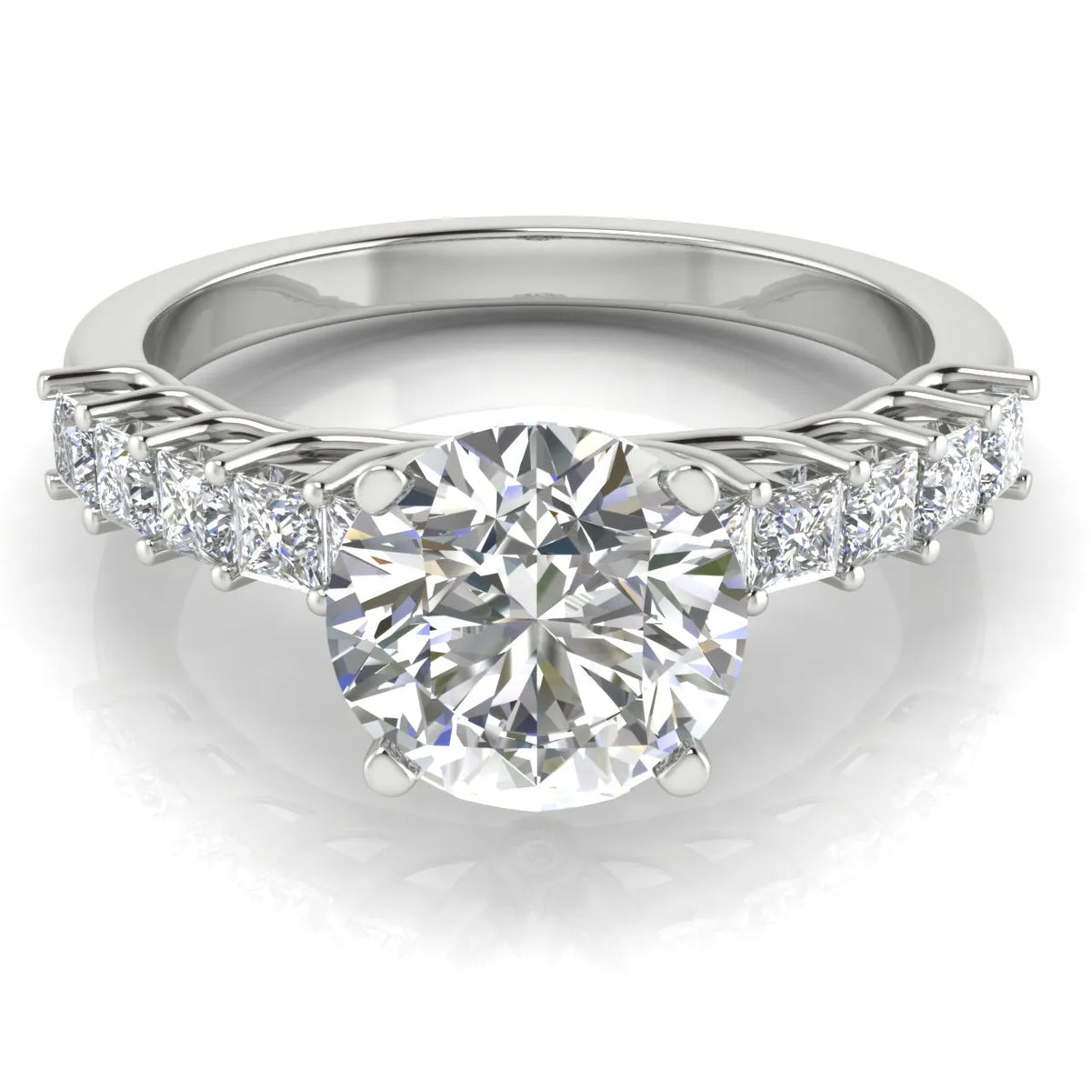Vintage-Inspired Accent Engagement Ring