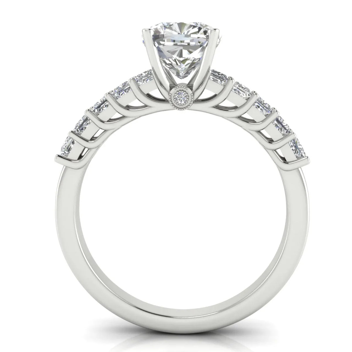 Vintage-Inspired Accent Engagement Ring