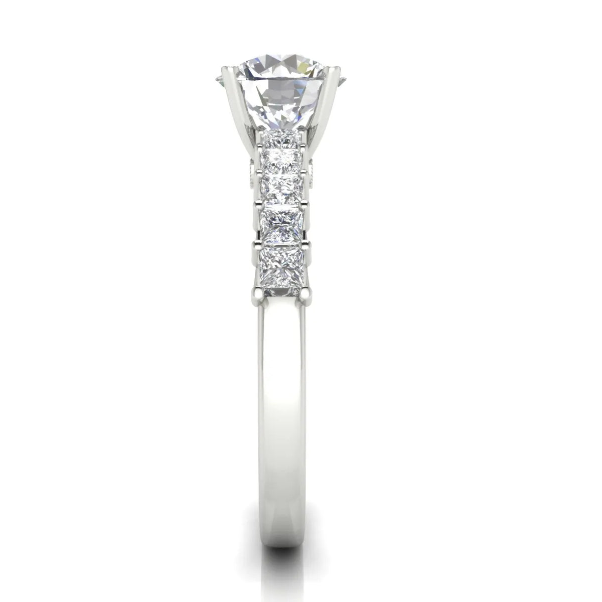 Vintage-Inspired Accent Engagement Ring