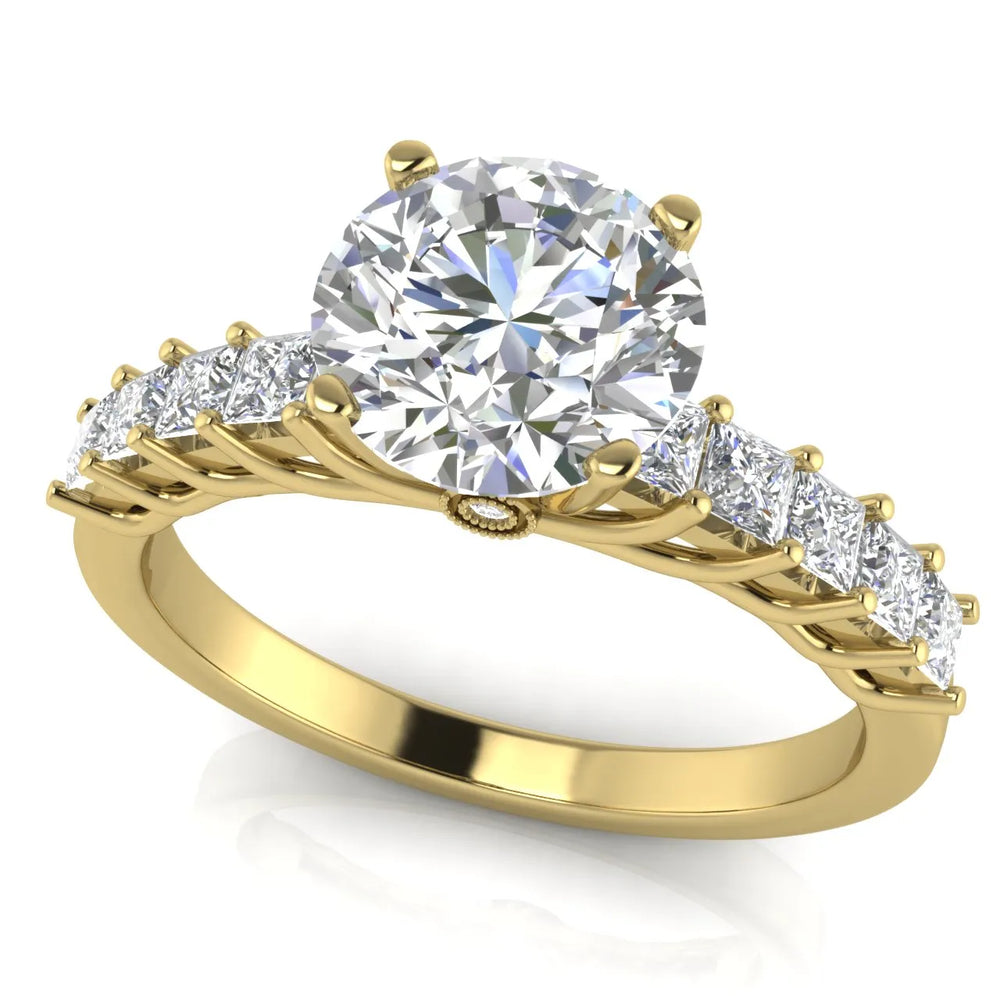 Vintage-Inspired Accent Engagement Ring