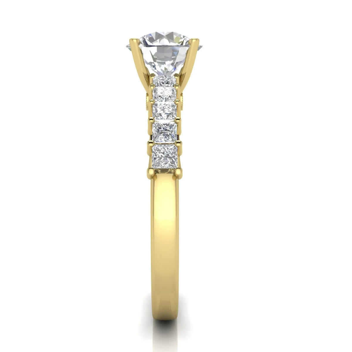 Vintage-Inspired Accent Engagement Ring
