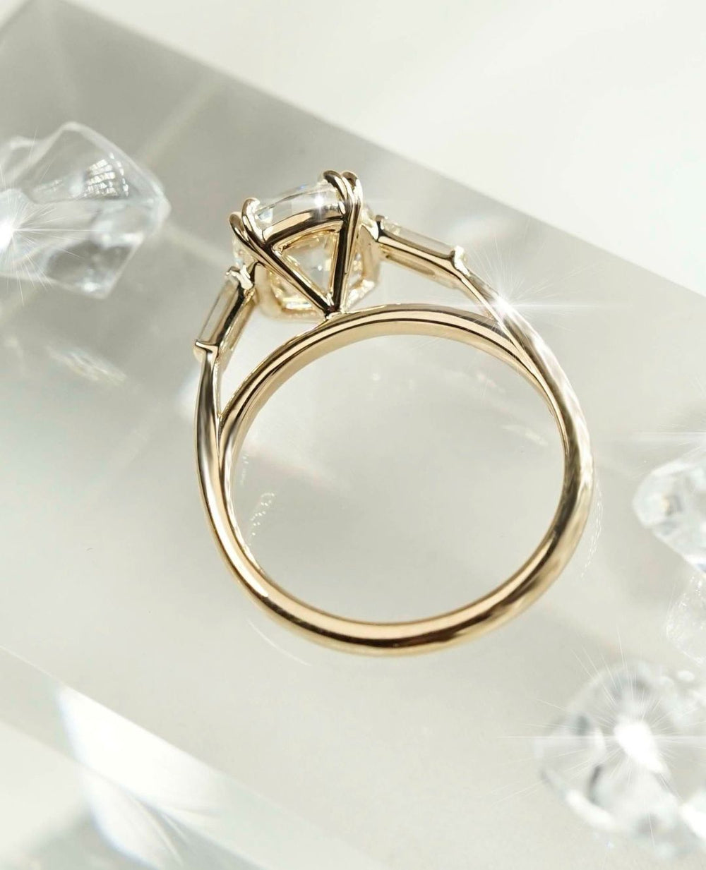 Old Mine Cushion Cut Labgrown Engagement Ring